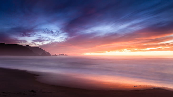 pacifica  ca, sunrise  dawn, circular polarizer, scenics