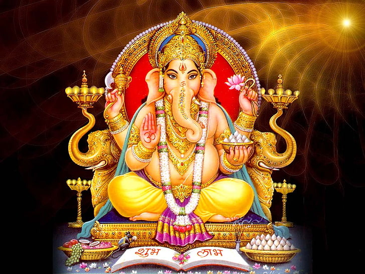 Shri Ganesh, sculpture, idol, human representation, no people Free HD Wallpaper