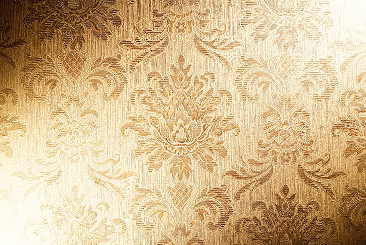 Vintage Gold, pattern, design element, gold colored, wall  building feature Free HD Wallpaper