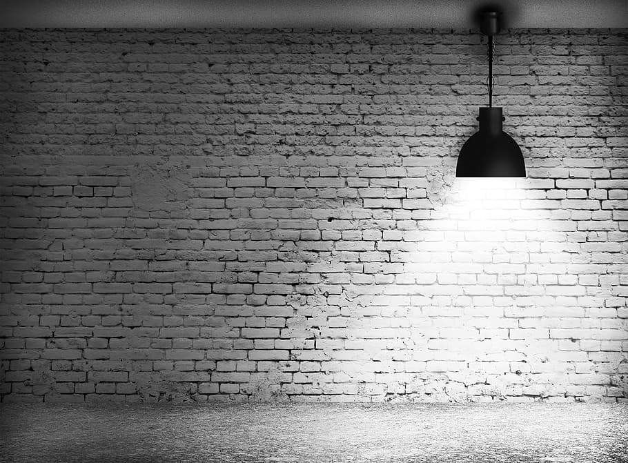 White Brick Colors, built structure, black and white, wall block, electricity