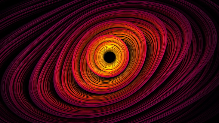 Yellow Fractal, spiral, fractal, multi colored, surreal Free HD Wallpaper