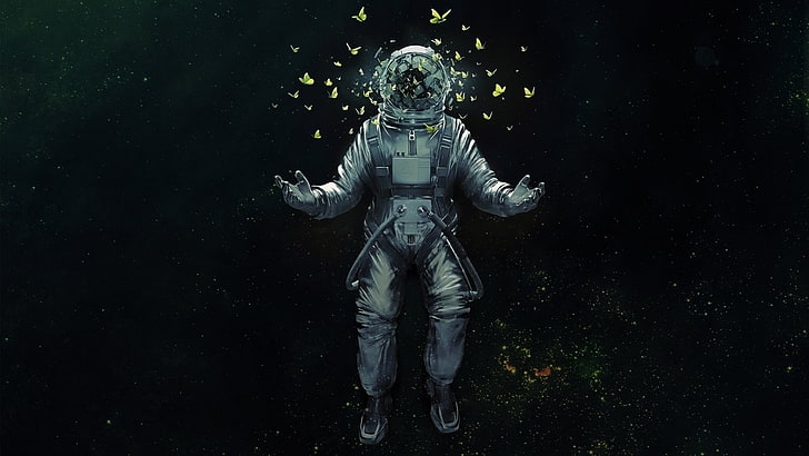 Astronaut Artwork, government, outdoors, obscured face, unrecognizable person Free HD Wallpaper