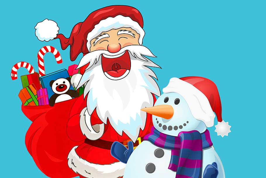 Christmas Snow Santa, smiling, celebration, costume, new year Free HD Wallpaper