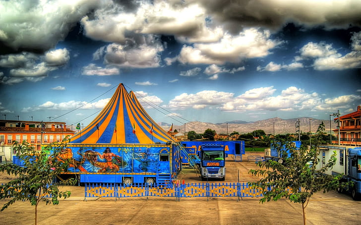 Circus, circus, hdr, HDR, clouds Free HD Wallpaper