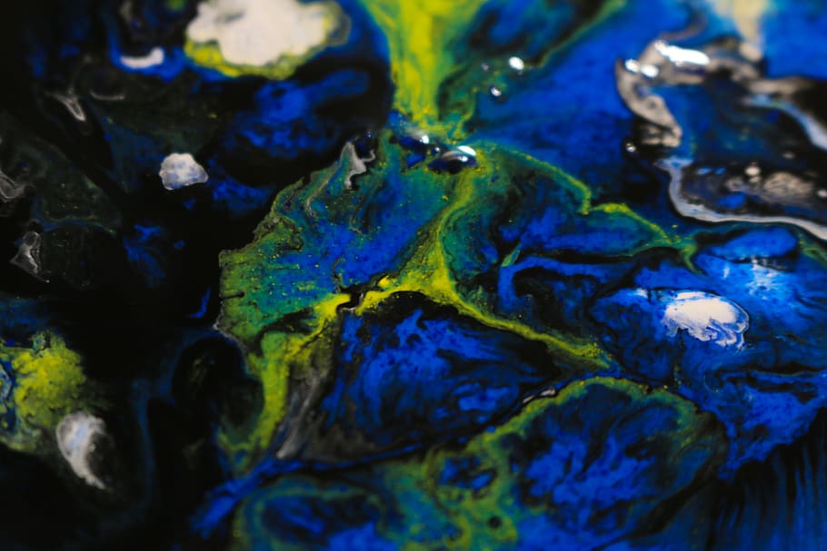cobalt, creative, multi colored, acrylic paint Free HD Wallpaper