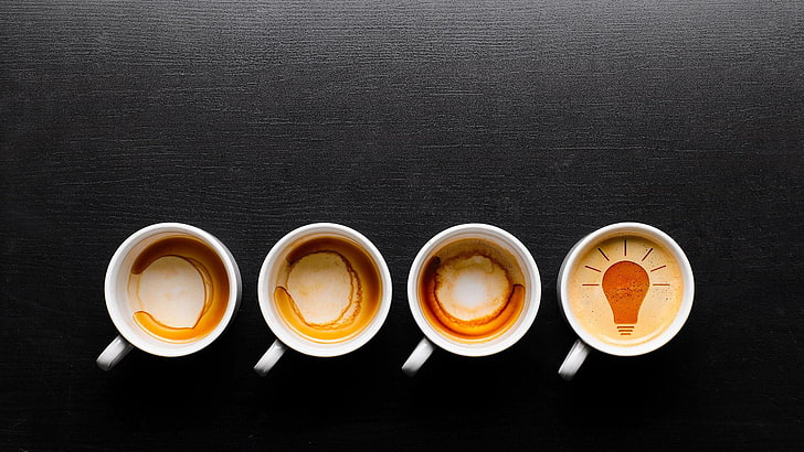 Coffee Cup, high angle view, in a row, hot drink, indoors Free HD Wallpaper