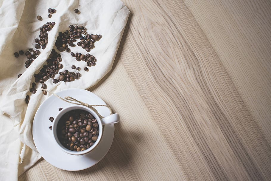 Cute Aesthetic Café, heat  temperature, coffee beans, bowl, no people