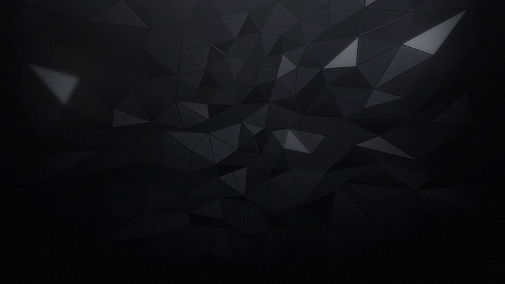 Dark Black Abstract, abstract backgrounds, blue, twodimensional shape, internet Free HD Wallpaper