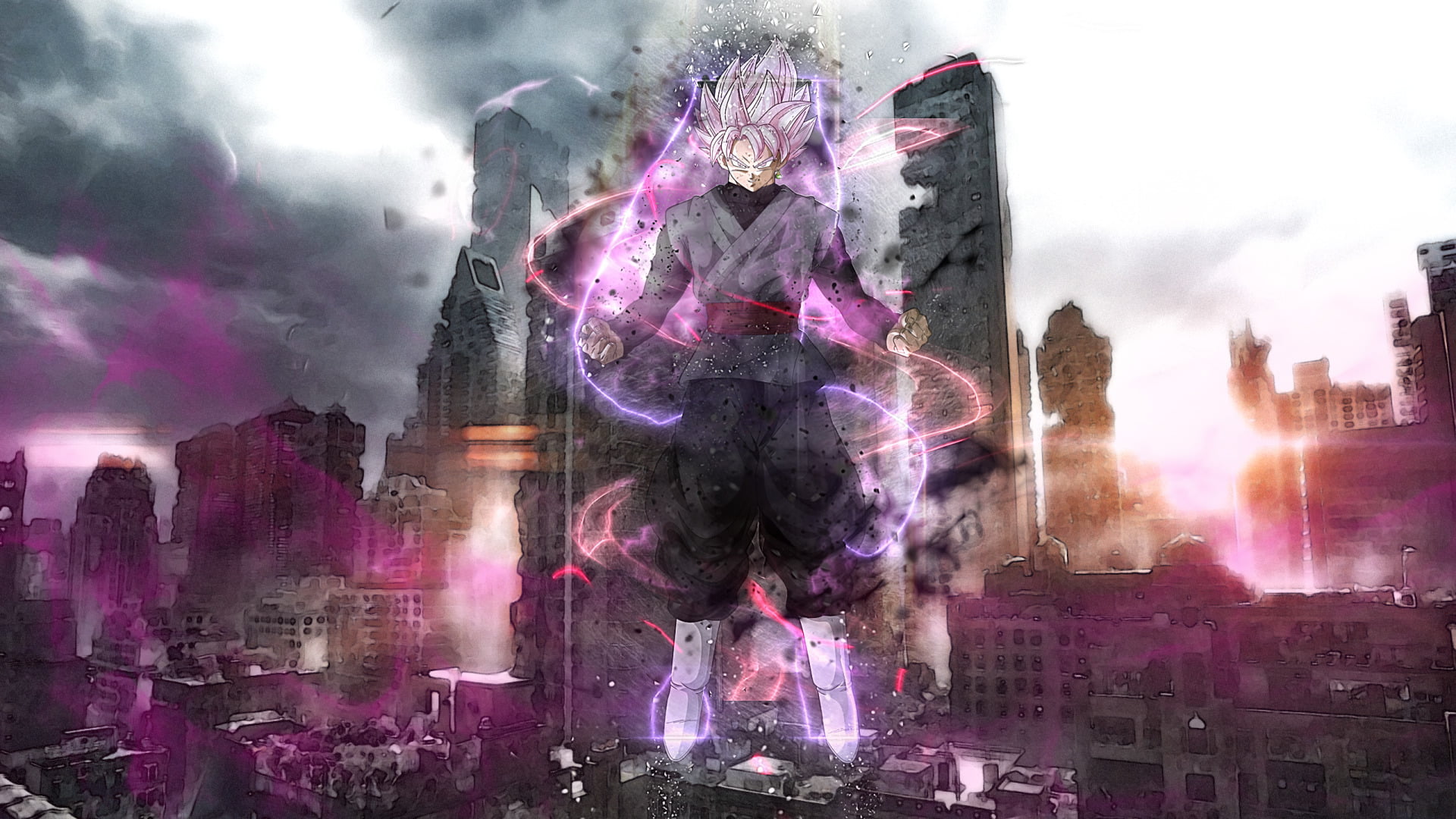 Epic Landscape Art, black dragon ball, dragon ball, rose, dragon ball super