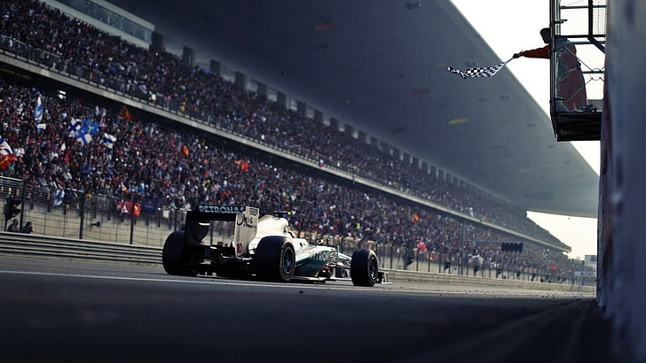 Formula 1, one, formula, race, flag Free HD Wallpaper