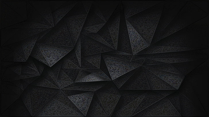 Geometric, space, design element, black color, shiny