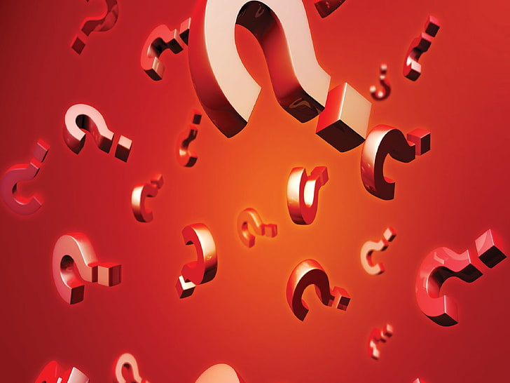 Glowing Question Mark, question mark, abstract Free HD Wallpaper