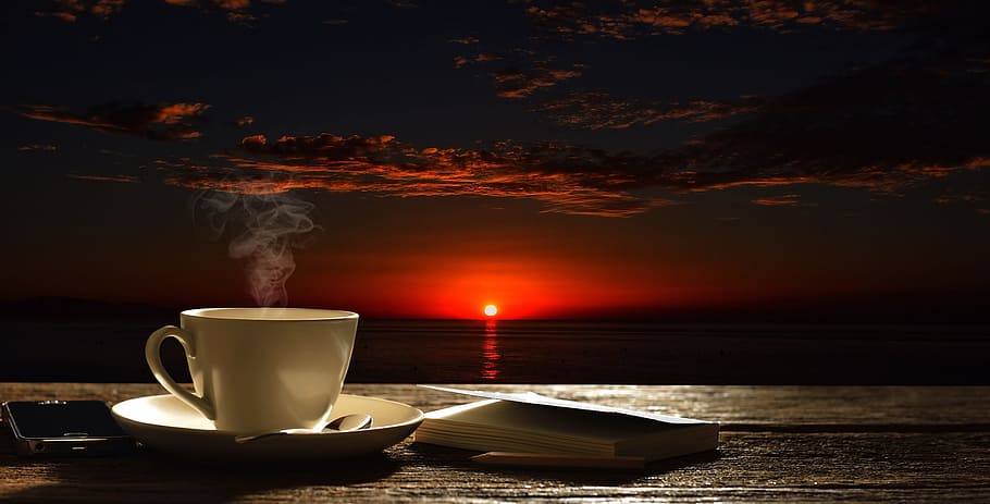 Good Evening, drink, cafe, coffee cup, coffe Free HD Wallpaper