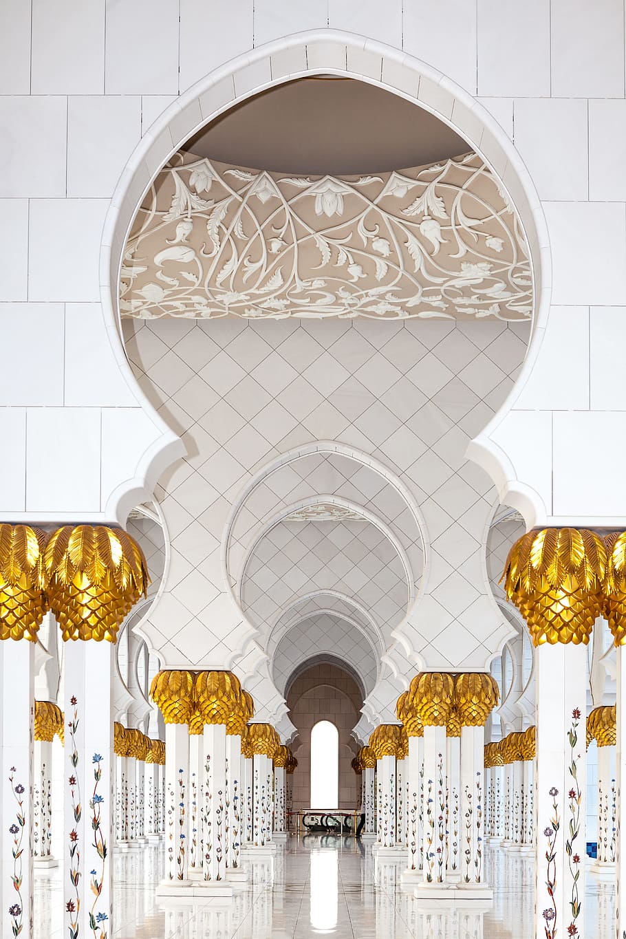 Hijab, lighting equipment, couple, ceiling, indoors