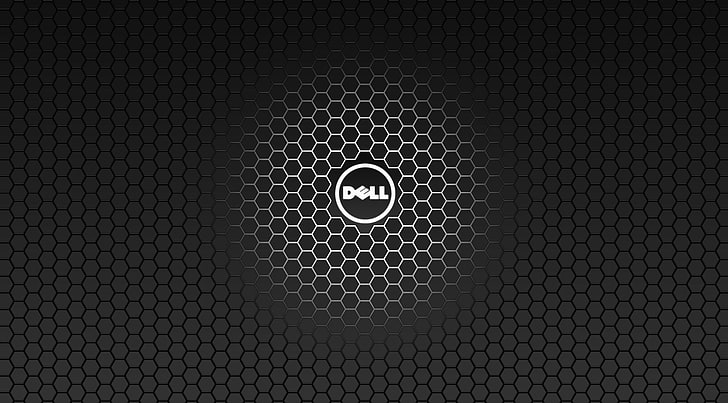 Laptop, technology, dell, hexagon, black Free HD Wallpaper