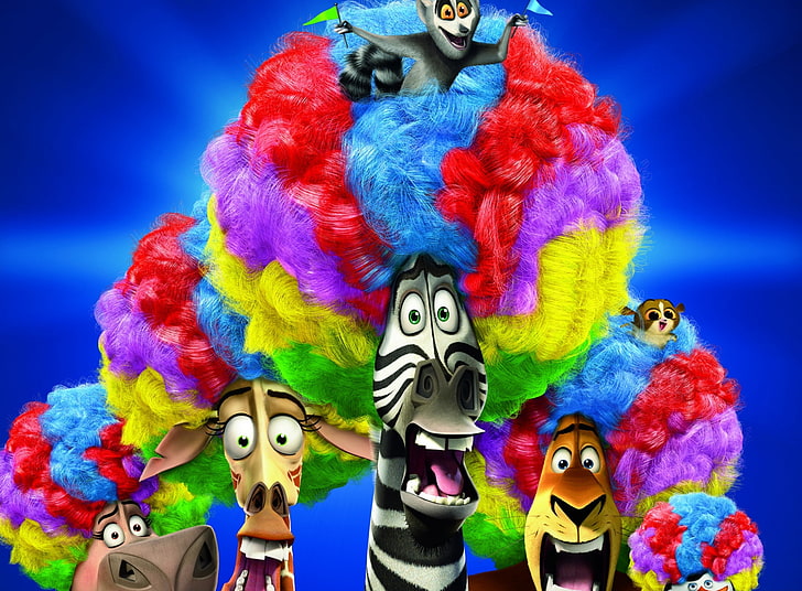 Madagascar 3 Afro Circus, wanted, creativity, blue, choice Free HD Wallpaper