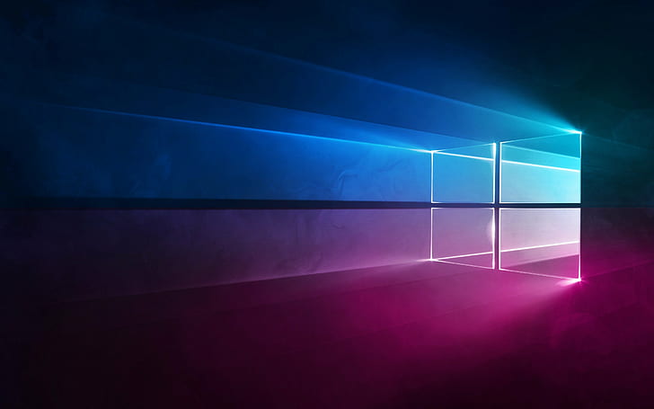 Microsoft Windows 10 Operating System, wall  building feature, neon, no people, glowing Free HD Wallpaper