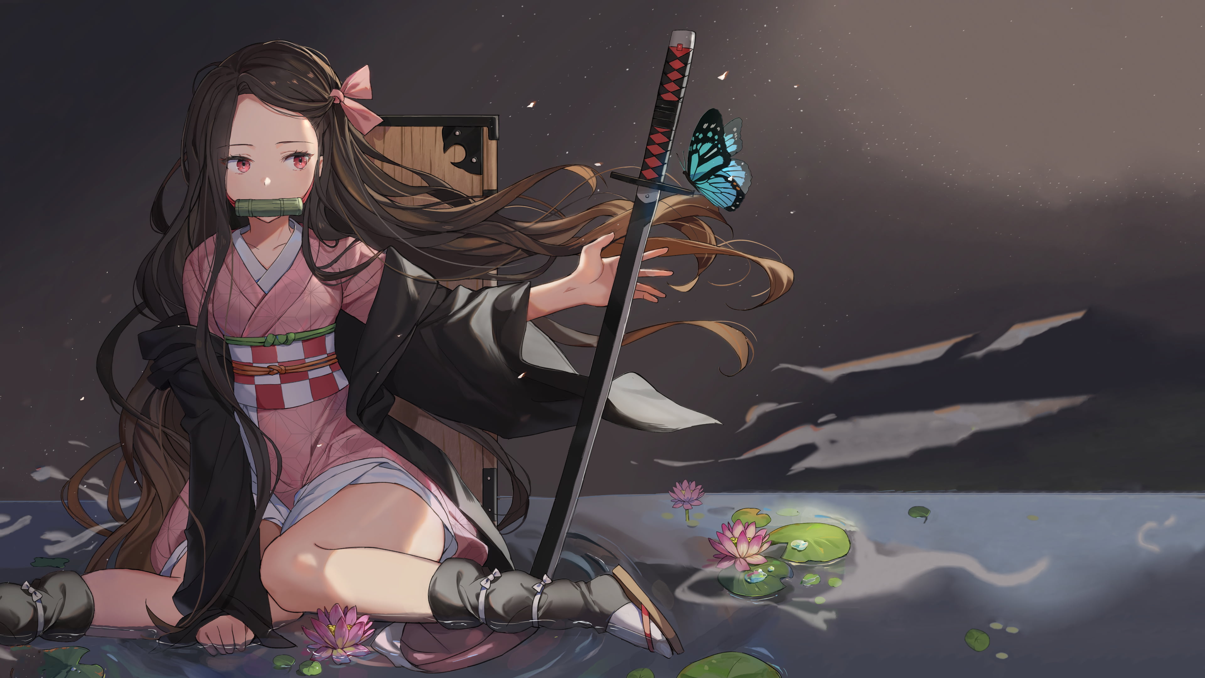 Nezuko Hair Style, Yaiba, kimetsu no yaiba, kamado nezuko, anime girls