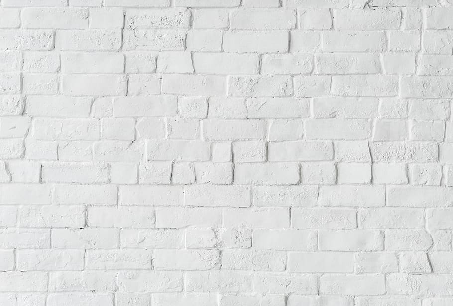 Off White Brick Wall, no people, white, old, abstract Free HD Wallpaper