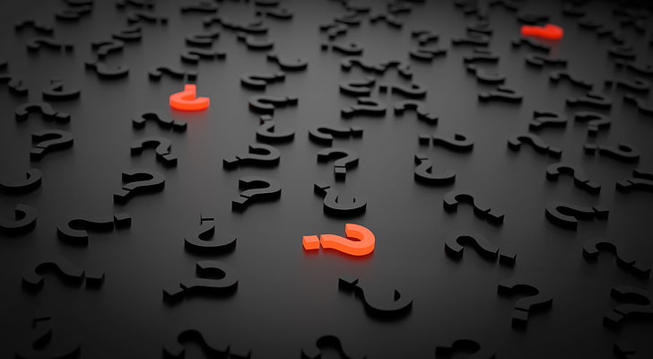 Question Mark with Blue, representation, art and craft, full frame, selective focus Free HD Wallpaper