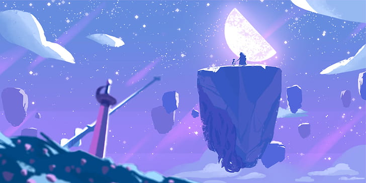 Rainbow Quartz Steven Universe, rose quartz, moon, steven universe, floating island