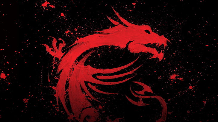 Red Dragon Art, sky, indoors, paint, msi Free HD Wallpaper