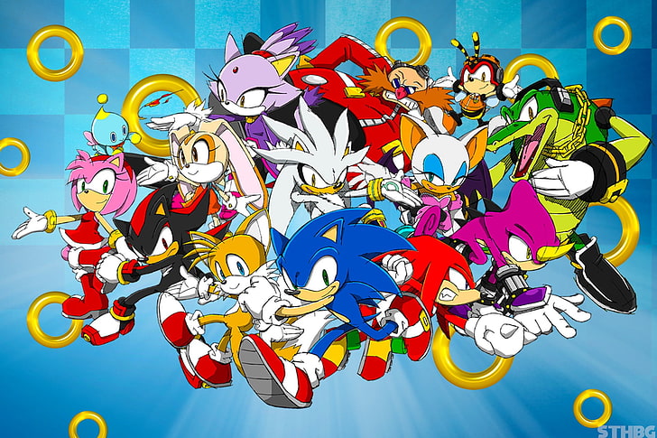 Sonic the Hedgehog Yellow Characters, mural, enjoyment, shadow the hedgehog, animal Free HD Wallpaper