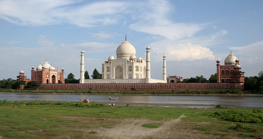 Taj Mahal Restoration, tomb, incidental people, plant, indian culture