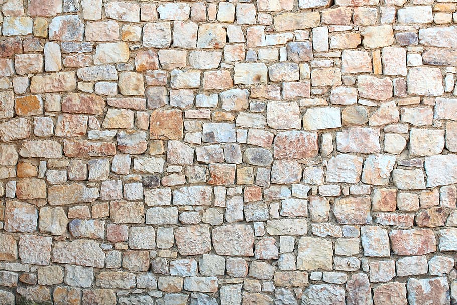 Tan Brick, built structure, cement, block shape, stones Free HD Wallpaper