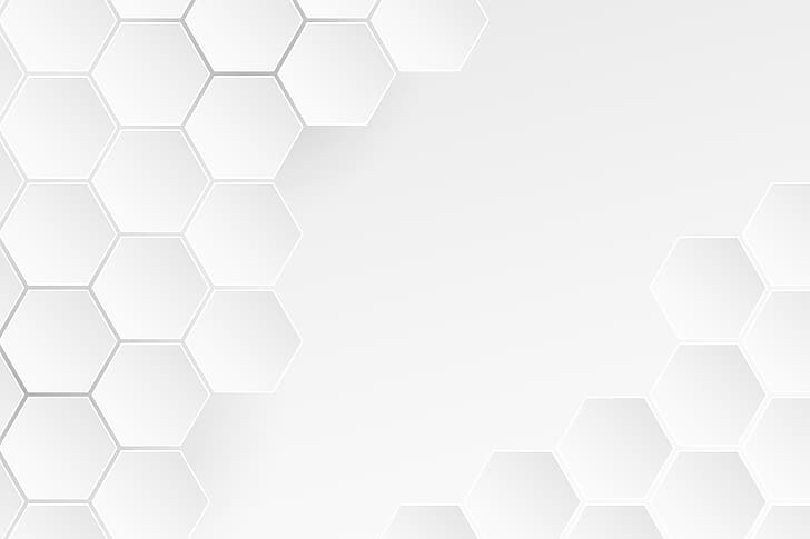 White Abstract, 3D, 3D Abstract, 3d abstract, hexagon Free HD Wallpaper