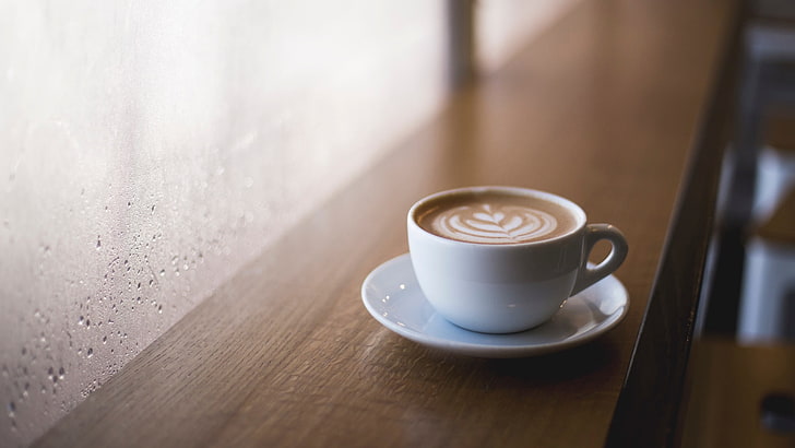 Window Rainy Day Coffee Books, latte, indoors, coffee cup, coffee shop Free HD Wallpaper